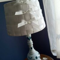 original lampshade decoration with improvised materials photo