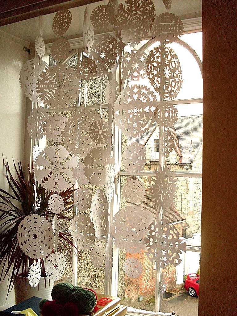 bright window decoration with curtains