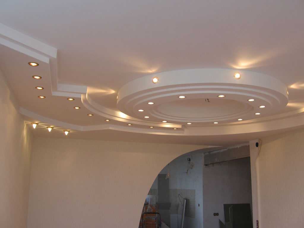 classic ceiling decoration with extra light
