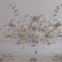 light decoration of the ceiling with additional light picture