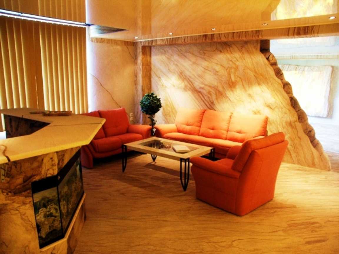 beautiful flexible stone in the design of the room