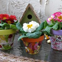 idea of ​​original decor flower pots photo