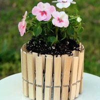 idea of ​​bright decoration of flower pots photo