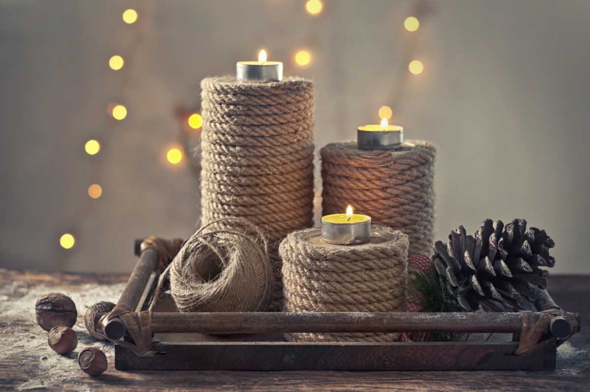 do-it-yourself version of the chic candle decor