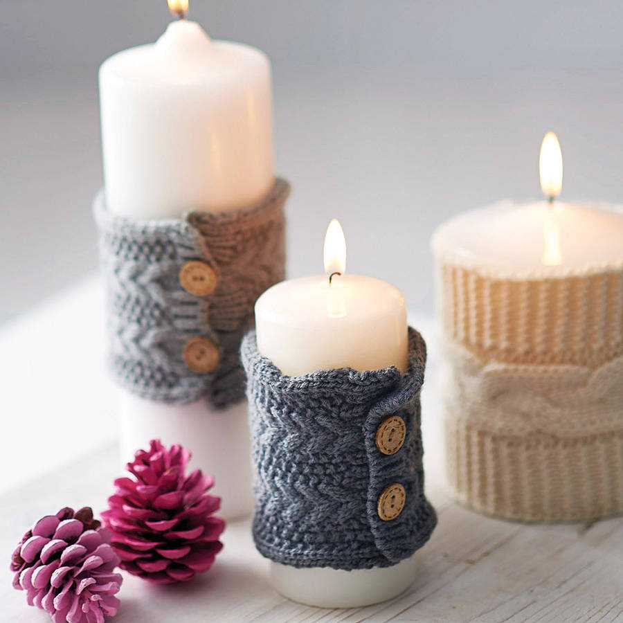 the idea of ​​original decoration of candles with your own hands