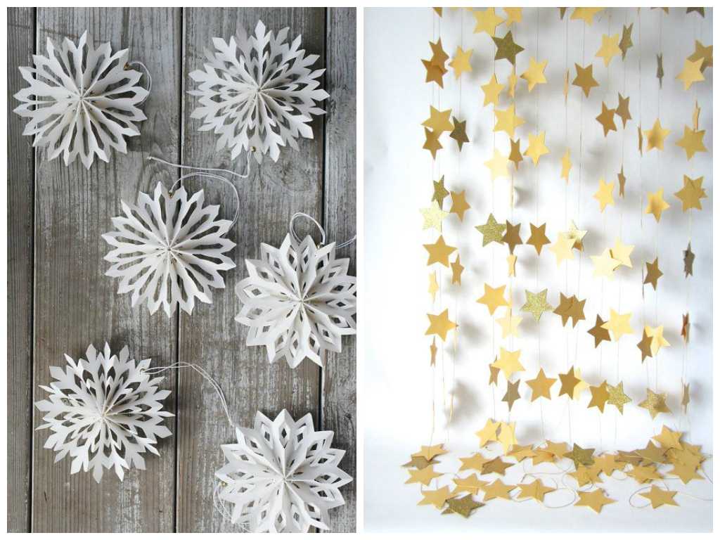 the idea of ​​a bright holiday decoration with paper