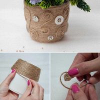 the idea of ​​beautiful decoration of flower pots picture