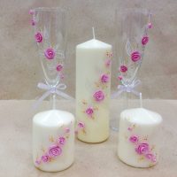 the idea of ​​the original decor of candles do-it-yourself picture