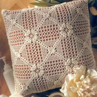 crocheted covers in the design of the living room picture