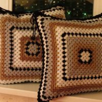 crocheted covers in bedroom design picture