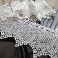 crocheted pillowcases in the bedroom interior picture