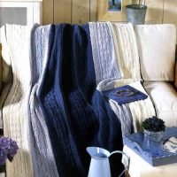 knitted capes in the interior of the room photo