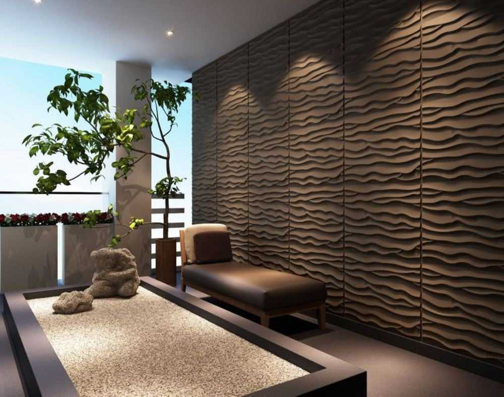 light apartment design with wall panels