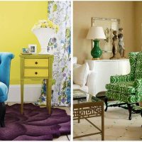 bright bedroom interior in spring style photo