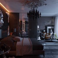 modern room interior in gothic style photo