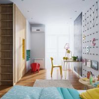 bright interior of the apartment in spring style photo