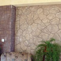 unusual flexible stone in the interior of the living room picture