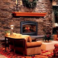 beautiful flexible stone in the design of the living room picture