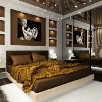beautiful room design in mustard color photo