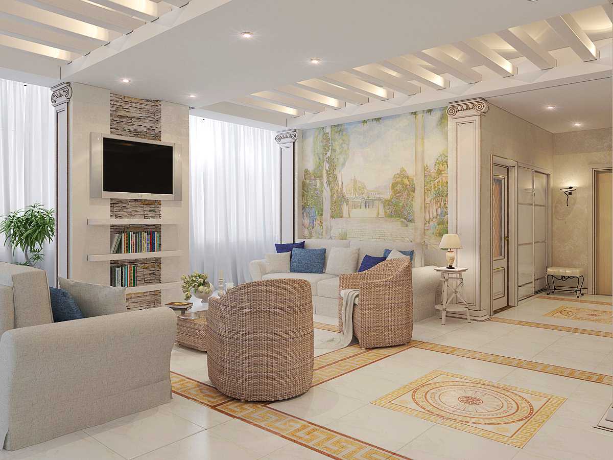 beautiful room design in greek style