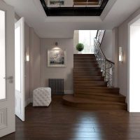 beautiful dark floor in the design of the living room picture
