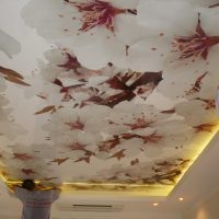 belle décoration de plafond avec accessoires photo