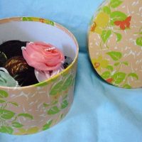 beautiful decoration of storage boxes with improvised materials photo
