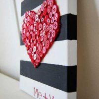 beautiful room decoration with improvised materials for Valentine's Day photo