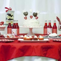 beautiful decoration of the apartment with your own hands for Valentine's Day photo