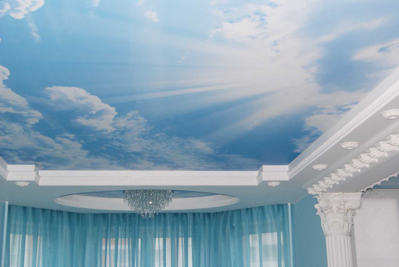 beautiful ceiling decoration with extra light