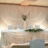 beautiful decoration of the wedding hall with flowers picture