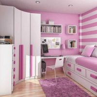 idea of ​​an original style of a bedroom for a girl photo