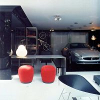 The idea of ​​the original design of the garage photo