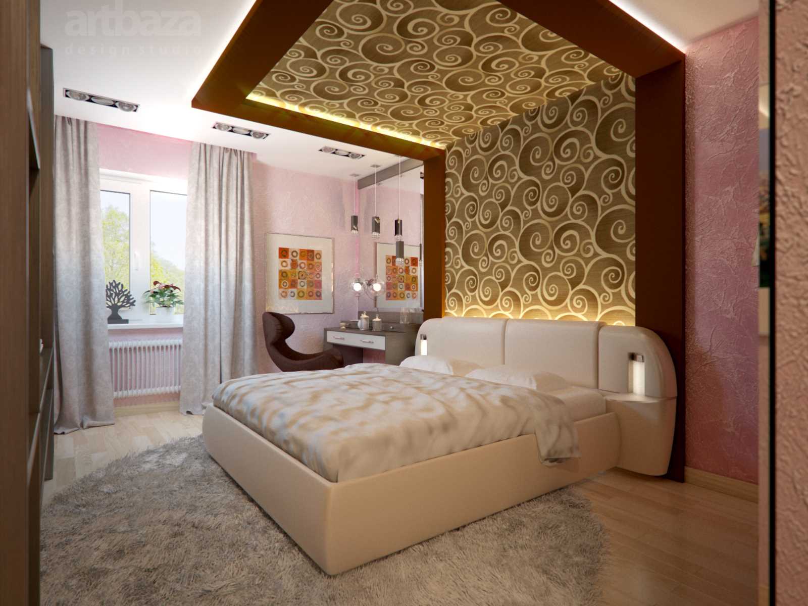 option pour le style de chambre à coucher brillamment décoré