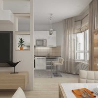 idea of ​​an unusual design of a bedroom in a 3-room apartment photo