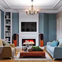 the idea of ​​the functional style of the living room 17 square meters photo