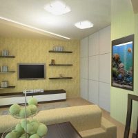 the idea of ​​a bright style living room 17 square meters photo