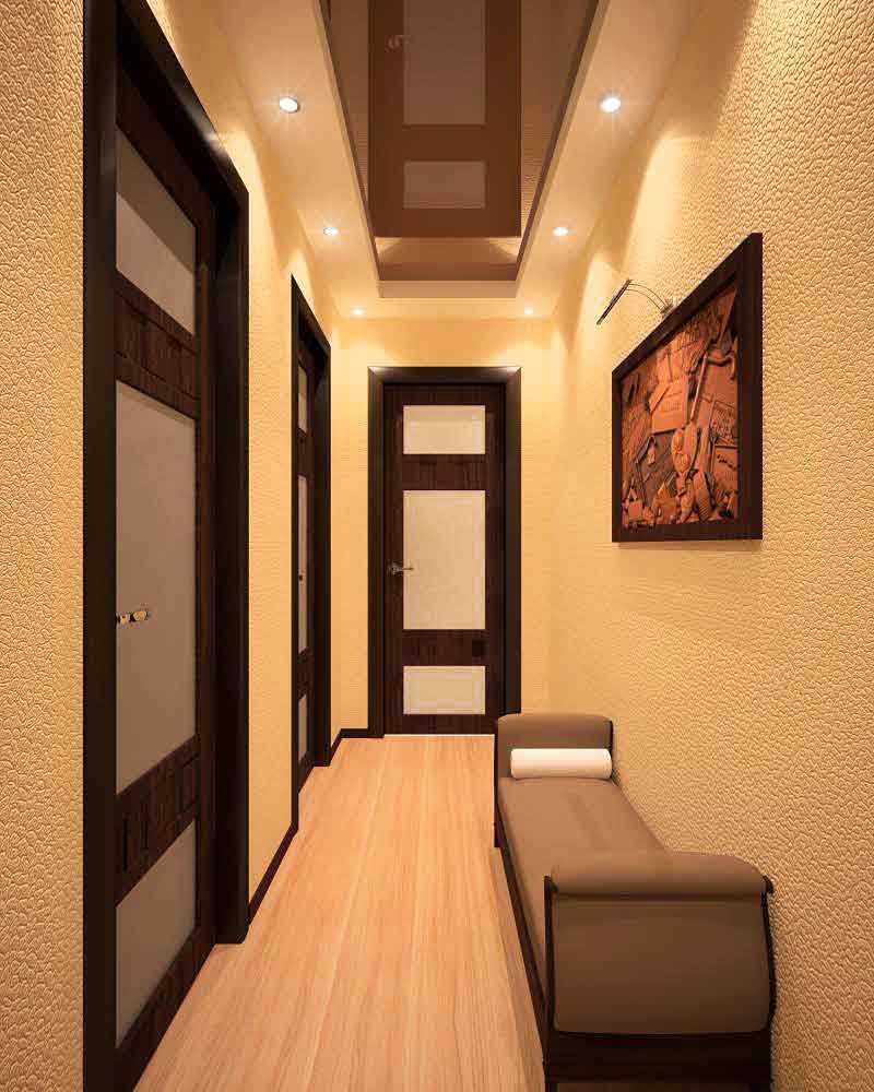 idea of ​​a beautiful decor of the corridor