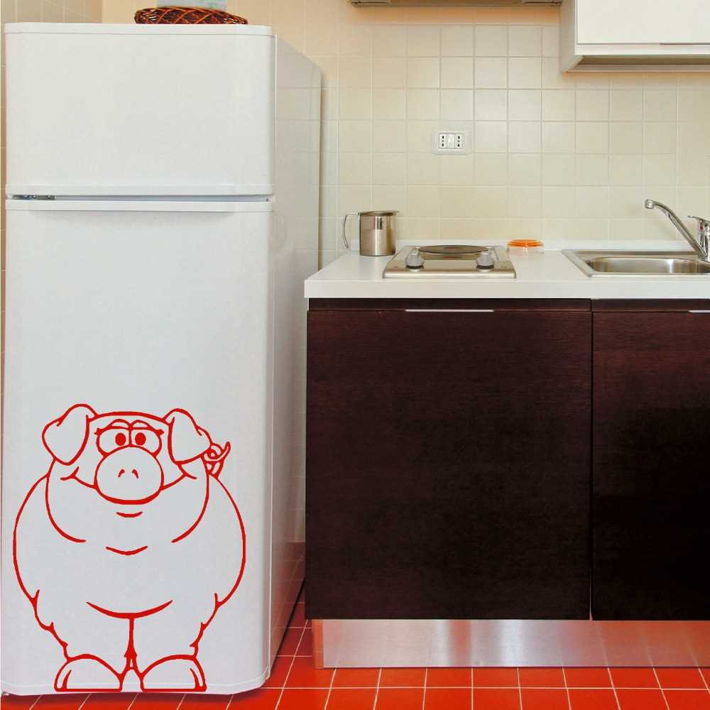 the idea of ​​the original decoration of the refrigerator in the kitchen