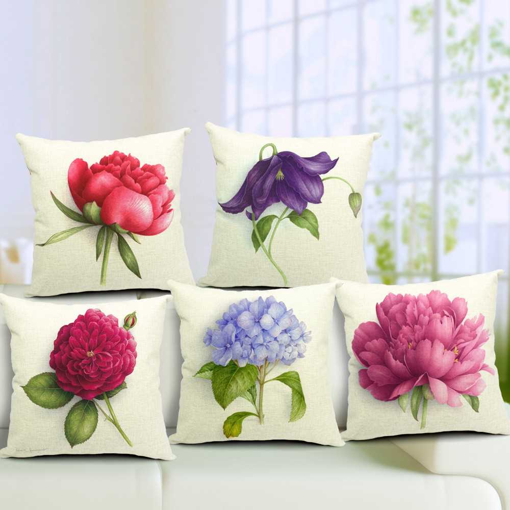 variant of beautiful decorative pillows in the bedroom interior