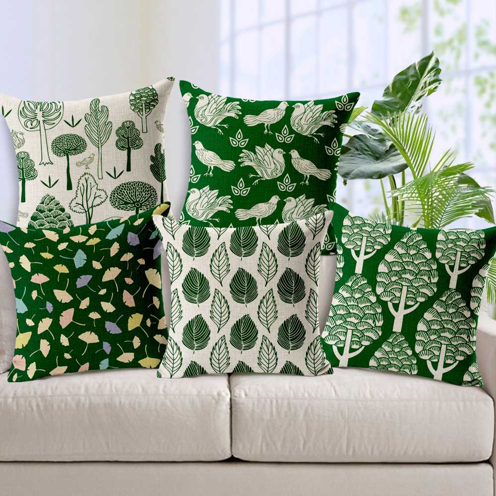 the idea of ​​original decorative pillows in the design of the living room