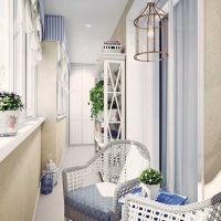 the idea of ​​a beautiful decor of a small balcony picture