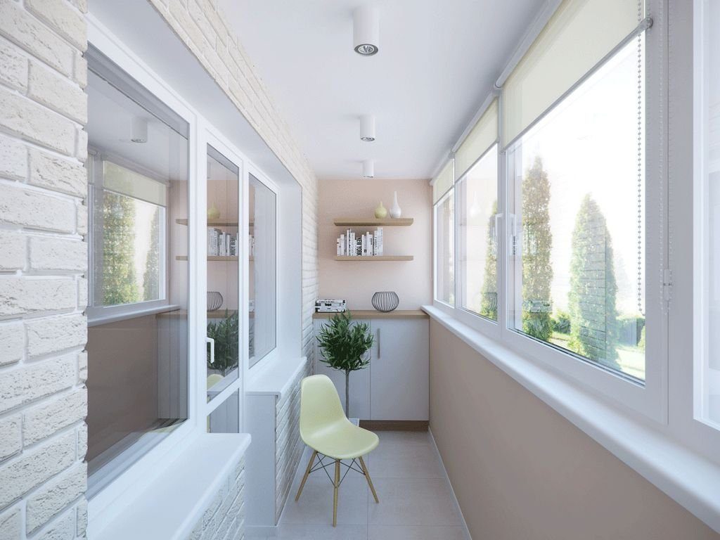 the idea of ​​a beautiful design of a small balcony