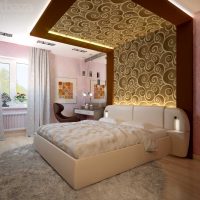opzione per la decorazione elegante del design della foto della camera da letto