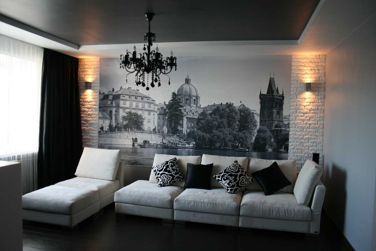 the idea of ​​a beautiful interior decoration of the living room