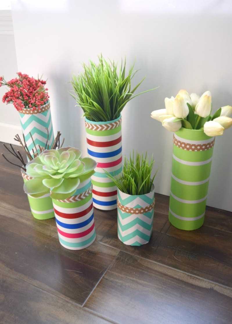 the idea of ​​original tabletop vase decoration