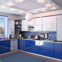 idea of ​​a beautiful design of a large kitchen picture