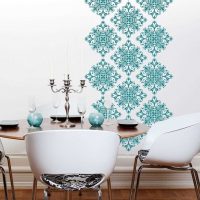 version of the original apartment decor with a decorative pattern on the wall picture