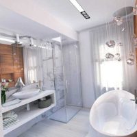 idée de conception de salle de bain inhabituelle photo