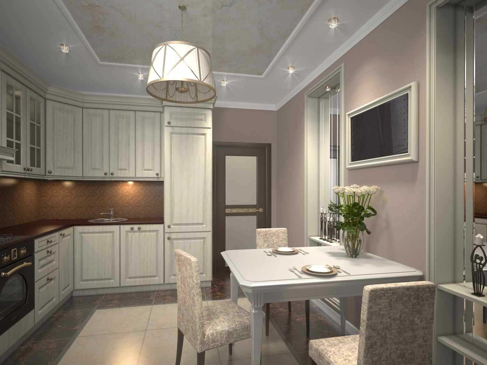 the idea of ​​an unusual style 2 room apartment